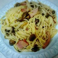 きのことベーコンの和風ペペロンチーノ