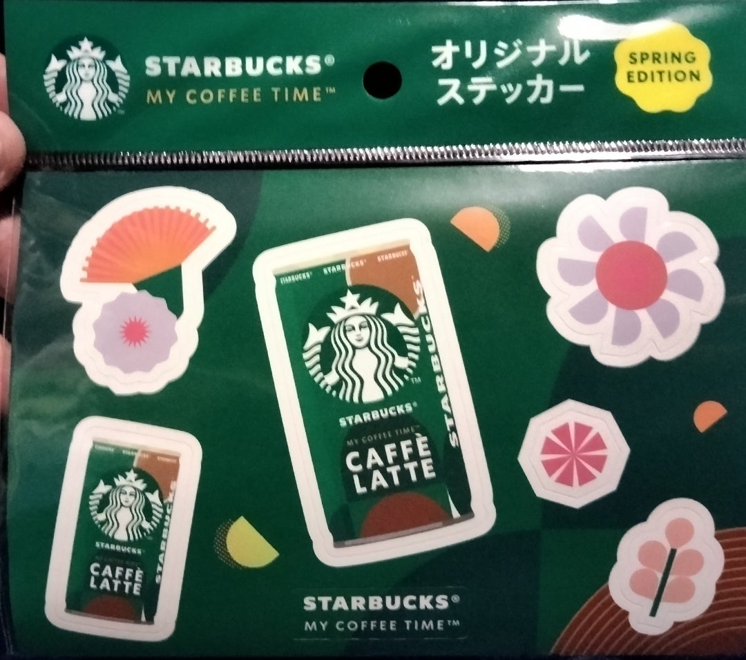 スタバ 無料で配布ステッカーありますよ～お早めに♡華麗なるスタバマダム