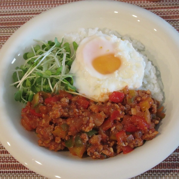 ♡すぐでき！ガパオ風ライス♡簡単レシピ時短節約丼ひき肉ピーマンMizukiオフィシャルブログ 「♡奇跡のキッチン♡」