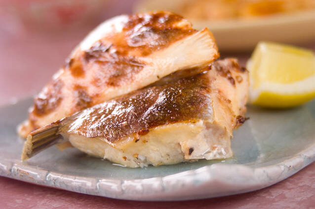 はまちのからし酢みそ、かぶときざみ揚げの煮物ハラダコオジ