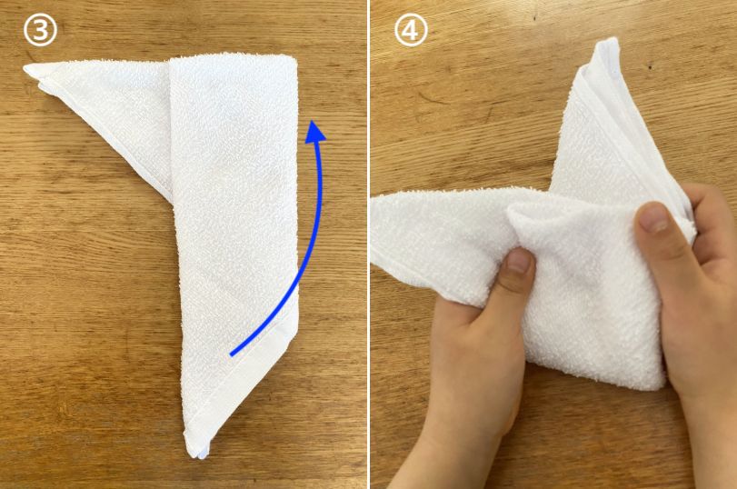 おしぼり人形の作り方