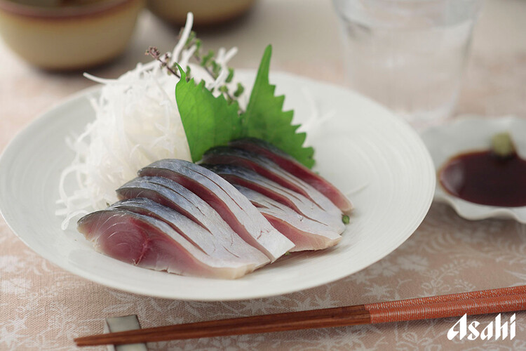 わさび醤油で頂く しめ鯖とクレソンの和え