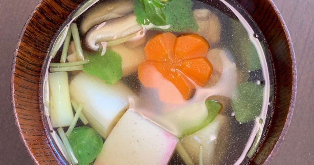 簡単おもてなし 麩と結び三つ葉のすまし汁 by Quick hiyokoクックパッド簡単おいしいみんなのレシピが392万品