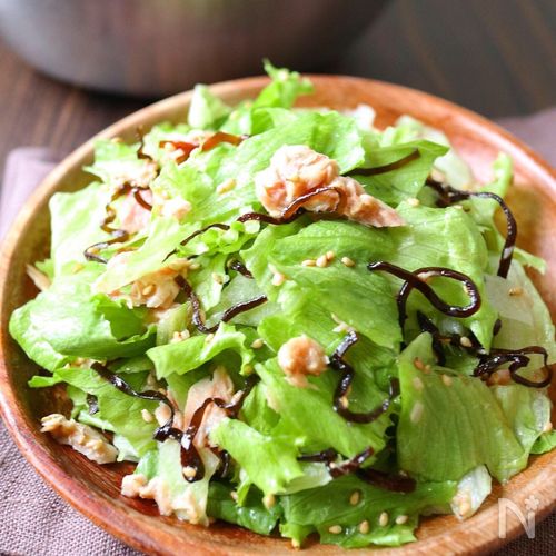 洗い物なし！サニーレタスとツナの塩昆布サラダ レシピ・作り方 by なーーーーこ - 楽天レシピ