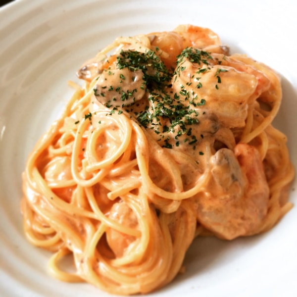 ツナのトマトクリームパスタ