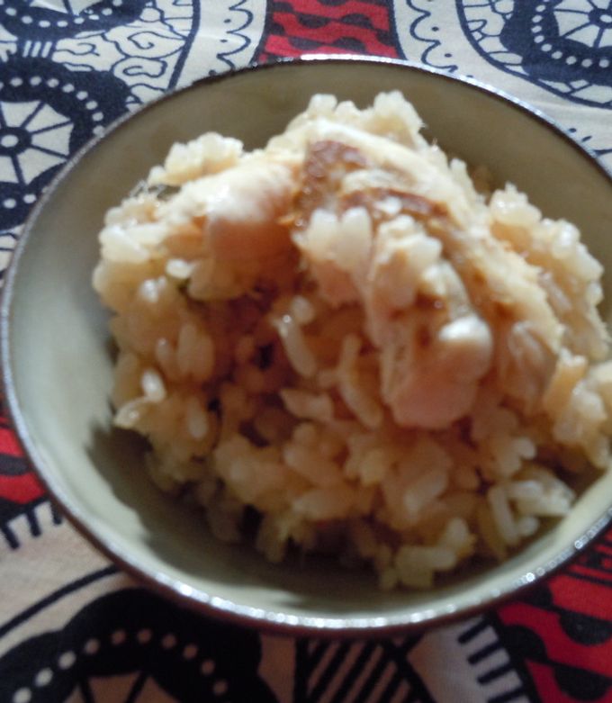 鯛めしお食い初めの鯛の塩焼きで