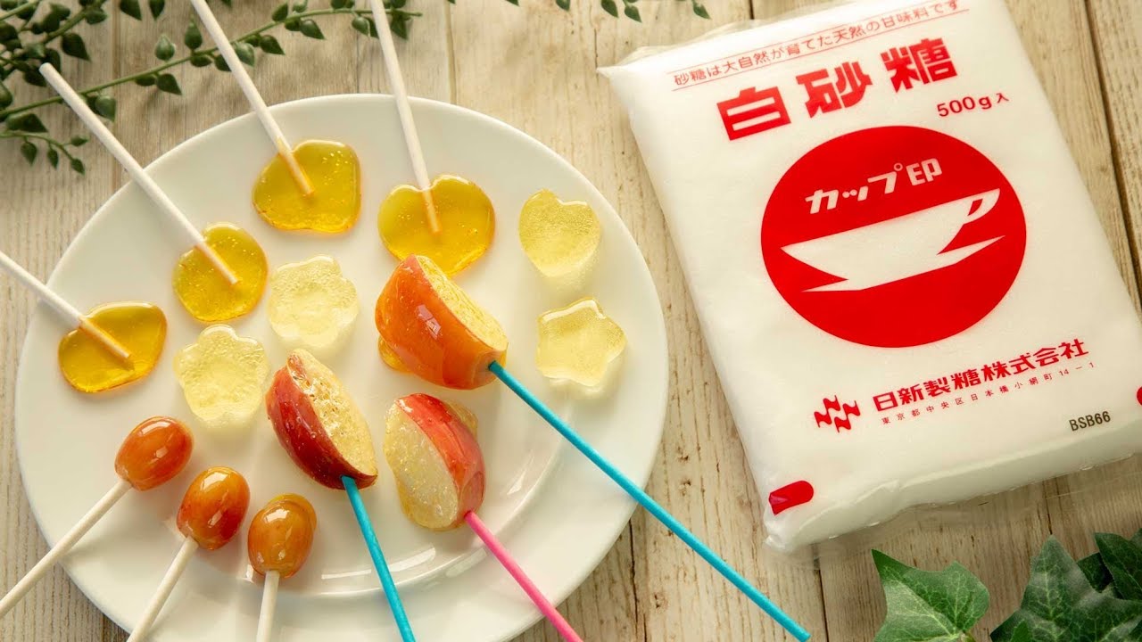 キラキラカラフルべっこう飴spoon and fork