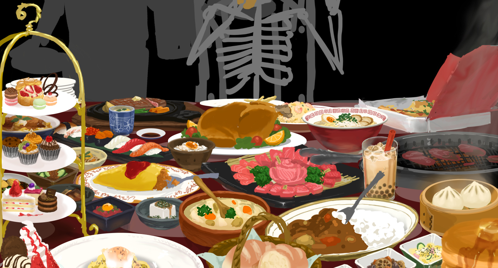 美味しそうな野菜や食材とシェフ イラスト素材241701934- イメージマート