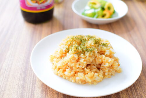 チューブで簡単！黒こしょうガーリックライスのレシピ