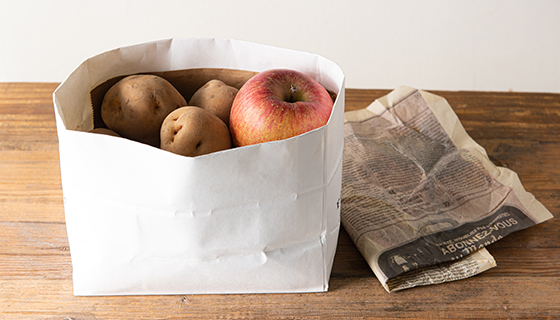 玉ねぎの収納！？セリアの常温保存袋に玉ねぎを入れてみたけど居場所が〜？ - すきなものだけの簡素な暮らし