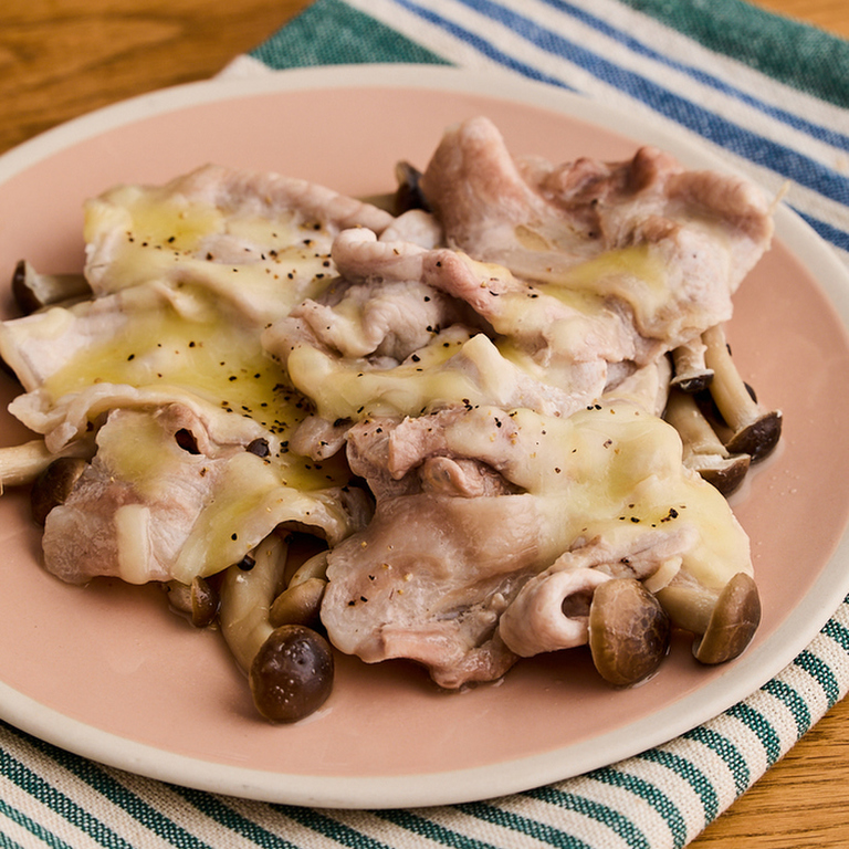 レンジで豚肩ロースの味噌焼き