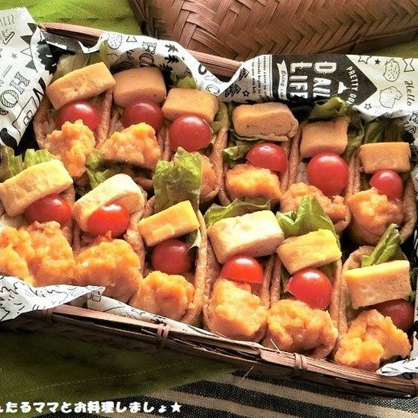 彩り三色いなり寿司弁当 1,296円弁慶〜BENKEI〜 - くるめし弁当