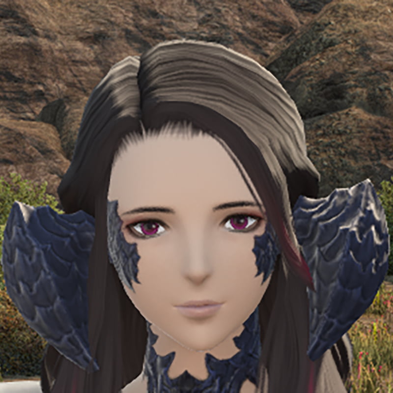 アウラ・ゼラ 全身紺色 異色肌 で美人を目指した キャラメイクレシピFF14:キャラメイク図鑑