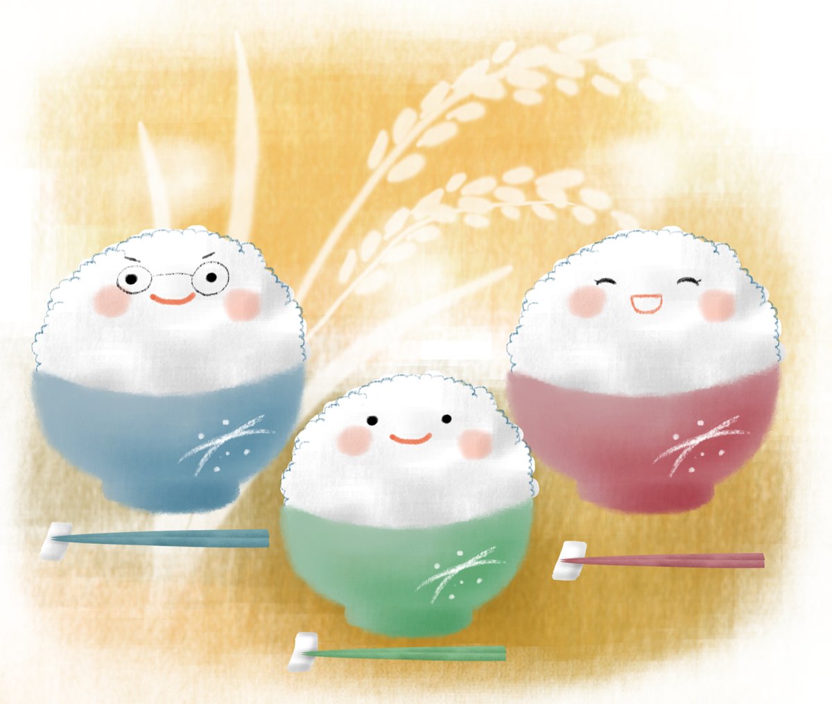 かわいい お米イラスト・フリー素材なら「シンテリ」