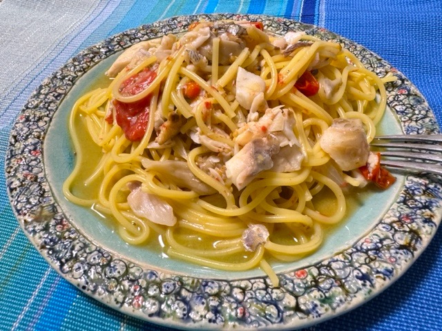 白菜としめじのワンパンスープスパゲッティ