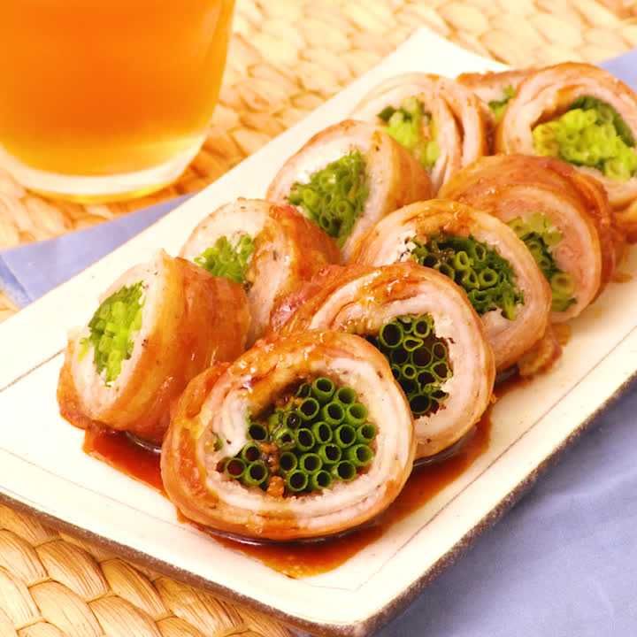 ぎっしりねぎの豚巻き照り焼き