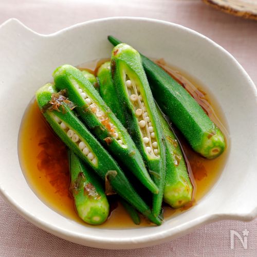 冷凍オクラの洋風おひたし