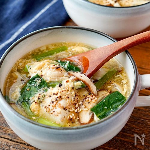 ふんわりとろとろ♪ 豆腐のかきたまスープ