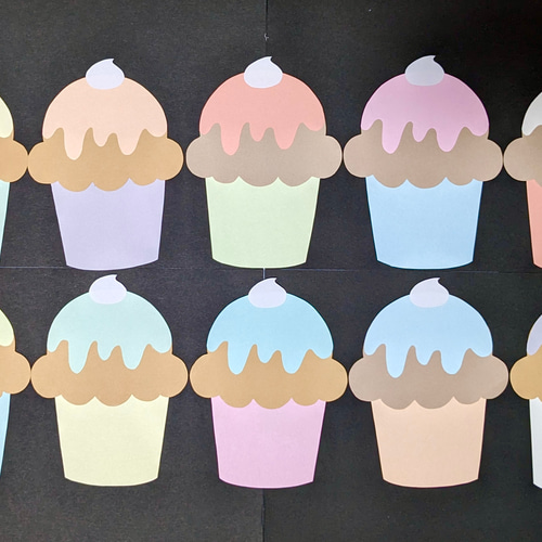 カップケーキ プチケーキ 壁面 飾り キット わた＊ 通販 13452392Creema クリーマ